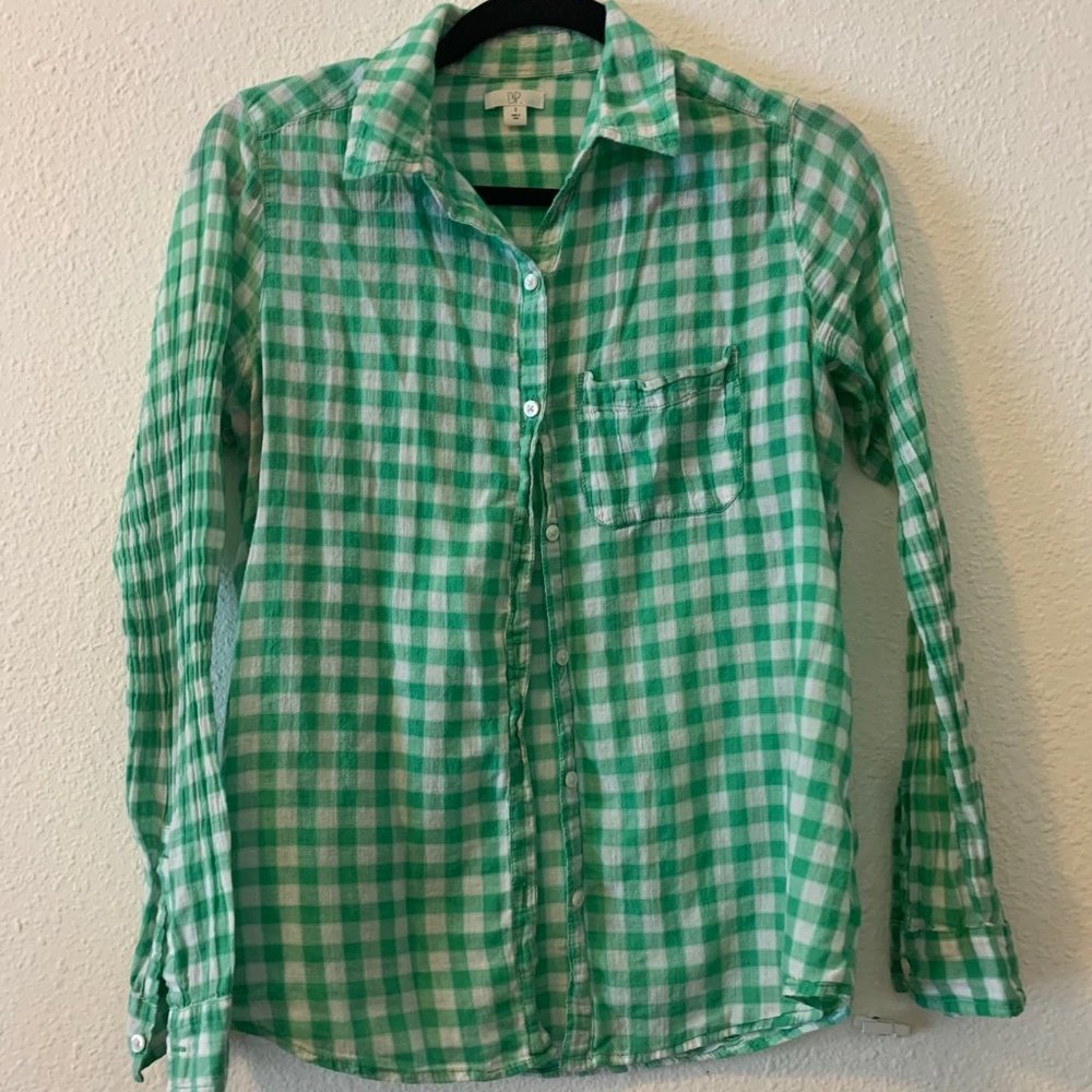 Green & White Flannel